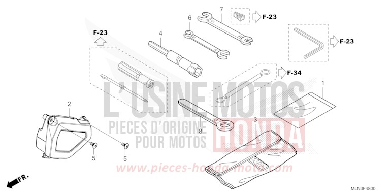 WERKZEUG von Africa Twin Mechanik PEARL GLARE WHITE (NHB53H) von 2024
